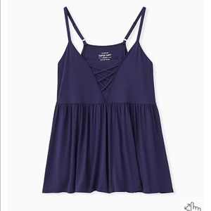 Super soft navy lace-up baby doll size 1